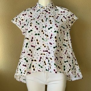 Zara Trafaluc Sunglasses Print Hi-Lo Shirt